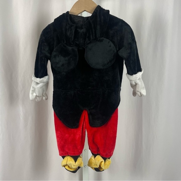 Disney Mickey Mouse 3-6 Months Fleece Velour Hooded Costume Suit Warm Cartoon - Picture 2 of 8